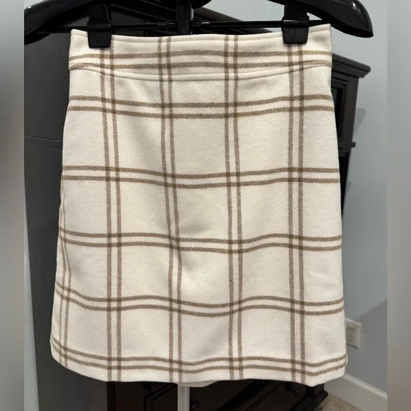 J Crew Factory Plaid wool-blend A-line mini skirt - Picture 3 of 4